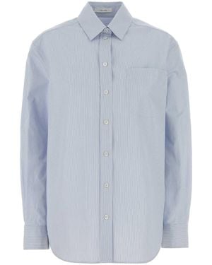 The Row Embroidered Poplin Gavina Shirt - Blue