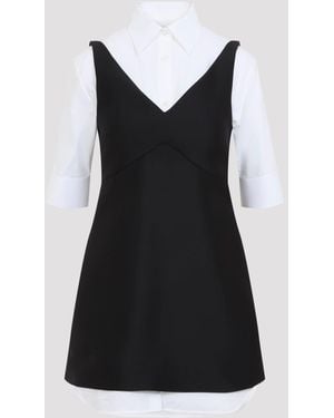 Balenciaga Hybrid-Hemdkleid - Schwarz