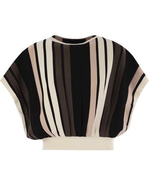 Weekend by Maxmara Weekend Max Mara Pegola Stretch Viscose Pleated Jersey - Black