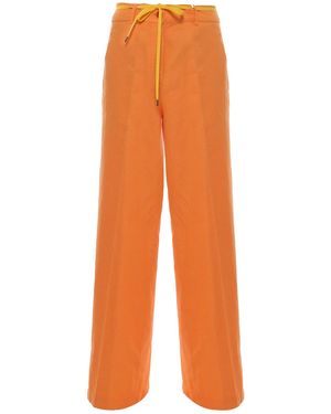 Aspesi Wide-Leg Trousers With Drawstring Waist - Orange