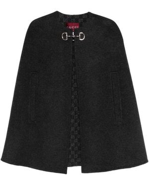 Gucci Wool And Silk Cape - Black