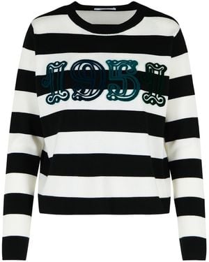 Max Mara 'viterbo' Two Tone Virgin Wool Sweater - Zwart
