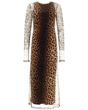 Sportmax Dress With Tulle Details - Natural