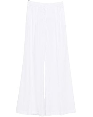 Via Masini 80 Linen Blend Pants - White