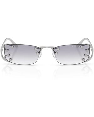 Prada Zonnebril Prc57 S 28 H40 V Zilver/transparant Gradiënt Grijs Dames - Metallic
