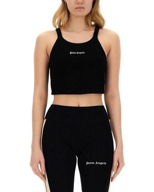 Palm Angels Tops With Logo - Black