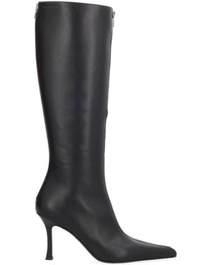 Alexander Wang 85Mm Vera Zip-Detail Pointed-Toe Boots - Black