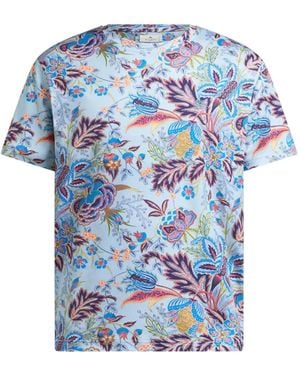 Etro Floral T Shirt - Blue