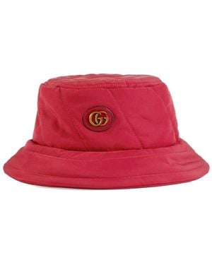 Gucci Quilted Bucket Hat - Red
