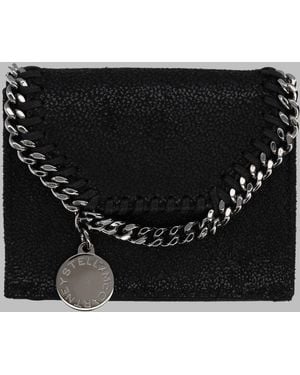 Stella McCartney Trifold Wallet Falabella Polyester & Purses - Black
