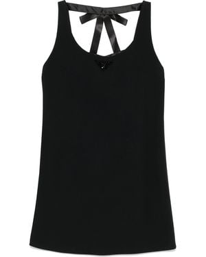Prada Miniabito Con Logo A Triangolo - Nero