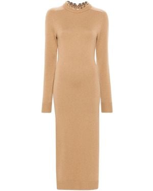 Rabanne Chain-Embellished Dress - Natural