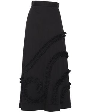 Clips Pleated Skirt - Black
