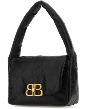 Balenciaga Monaco East-West Hobo Bag Small in Black for Men