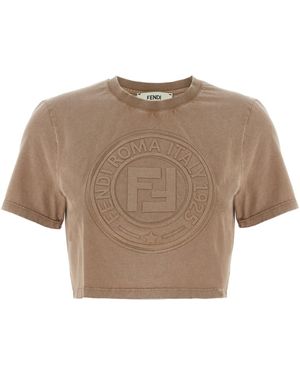Fendi 3D Roma' T-Shirt - Natur
