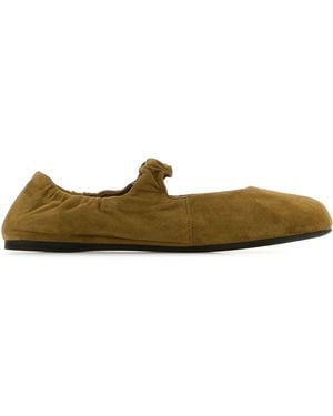 Miu Miu Suede Ballerinas - Green