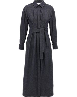 Max Mara Aller Midi Kleid - Schwarz