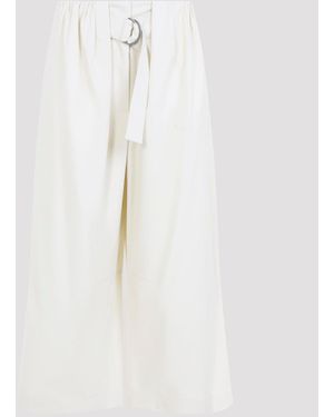 Loewe Cropped Belted Trousers - Wit