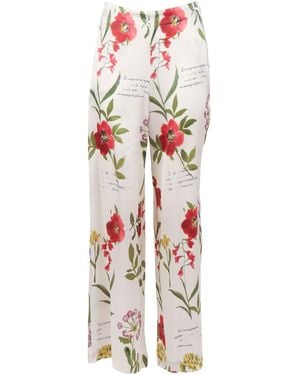 Shirtaporter Pant Palazzo Seta - White