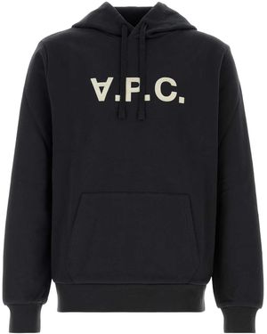 A.P.C. Stretch Cotton Sweatshirt - Black