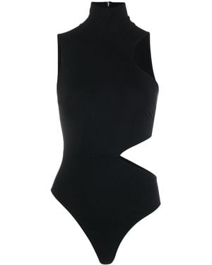 Wolford High Neck schnitt Body aus - Schwarz
