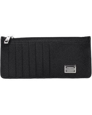 Dolce & Gabbana Leather Card Holder - Black