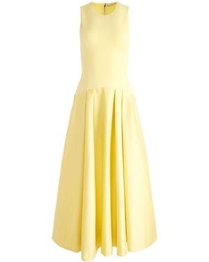 Alice + Olivia Adley Midikleid - Gelb
