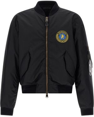 Balenciaga Large Fit Bomber Jaket - Black