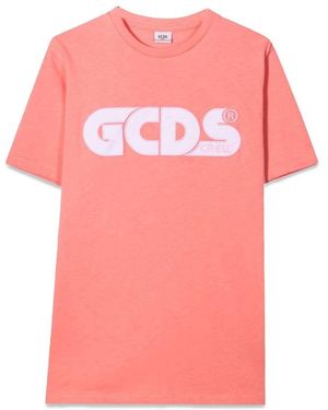 Gcds Oversize Jersey T-Shirt Girl - Pink