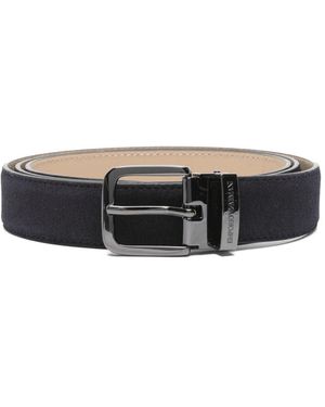 Emporio Armani Exclusive Exklusiver Ledergürtel von Emporio Armani - Blau
