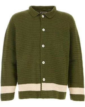 Bode Crochet Marsh Shirt - Green