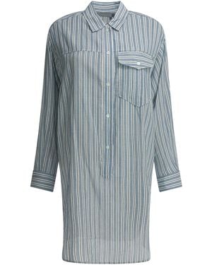 Isabel Marant Gestreiftes Chemisier-Kleid von - Blau