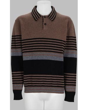 Paul Smith Cashmere Polo Shirt - Brown