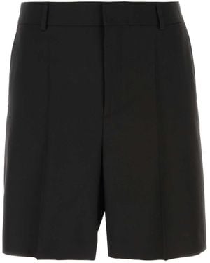 Valentino Garavani Wool Bermuda Shorts - Black