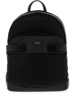 Ferragamo Twins Nylon Backpacks & Travels - Black
