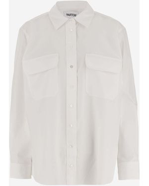 Partow Camisa de algodón de parto - Blanco