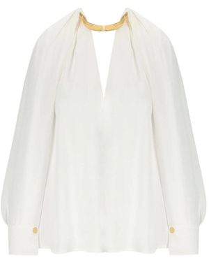 Elisabetta Franchi Jewel Blouse - White