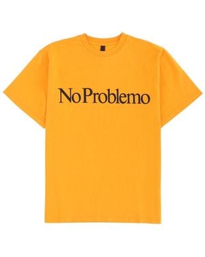 No Problemo T-shirt With Logo - Orange