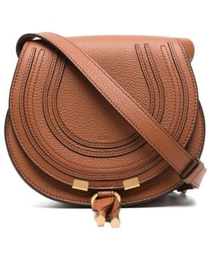 Chloé Small Marcie Leather Cross Body Bag - Brown