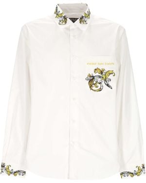 Versace Jeans Couture Camicia Cotone Slim Fit - Bianco