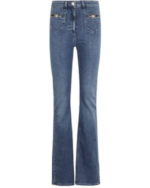 Elisabetta Franchi Slim Fit Denim Jeans - Azul