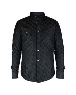 Philipp Plein Ls Monogram Shirt - Black