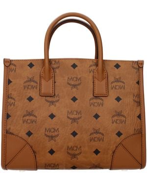 MCM Handbags For /Cognac Fabric - Brown