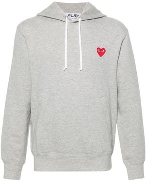 Comme des Garçons Heart Cotton Hoodie - White