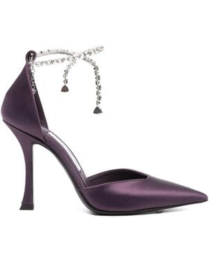 Jimmy Choo Stevie Leather Court Shoes - Purple