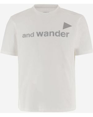 and wander Cotton T-Shirt - White