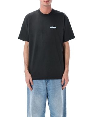 Obey T Shirts And Polos - Black