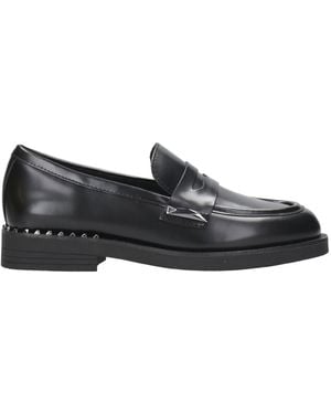 Ash Whisper Stud Loafer Polish Calf Black Darkgun - Schwarz