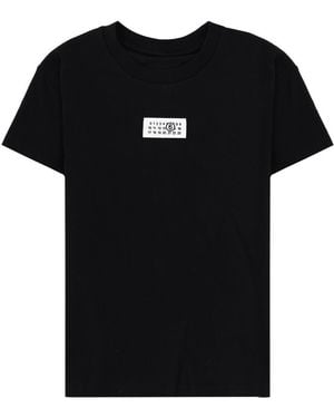 MM6 by Maison Margiela Numeric Cotton T-Shirt - Black