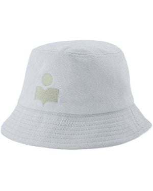 Isabel Marant Haley GB Hat Aqua Cotton - Gris
